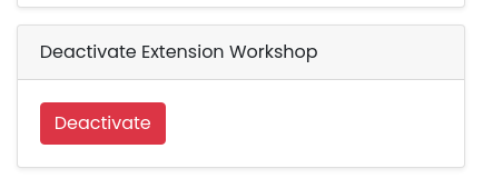 Deactivate Extension card